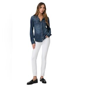 PAIGE skyline ankle skinny jean white 24